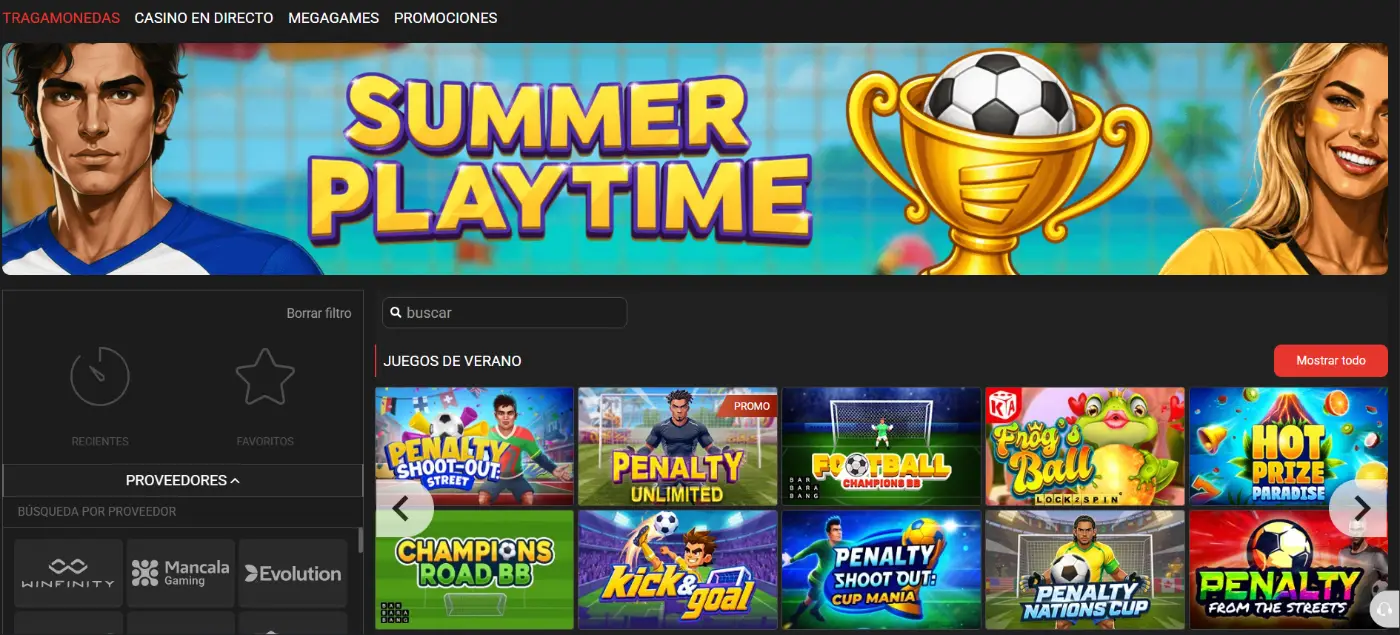 Megapari Casino Página principal